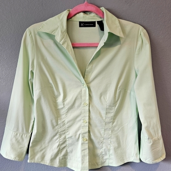 Inc International Concepts Women's Size 2 Fitted Shirt  3/4 Sleeve Cotton Blend - Picture 1 of 3